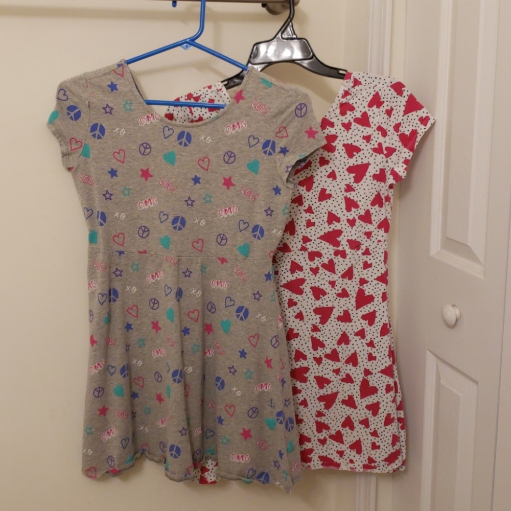Lot of 2 Girls A-Line T-Shirt Dresses